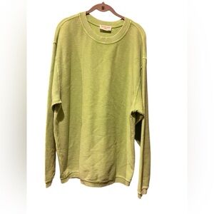 NNW BOHO Lime Green Distressed Sweatshirt Sz Large